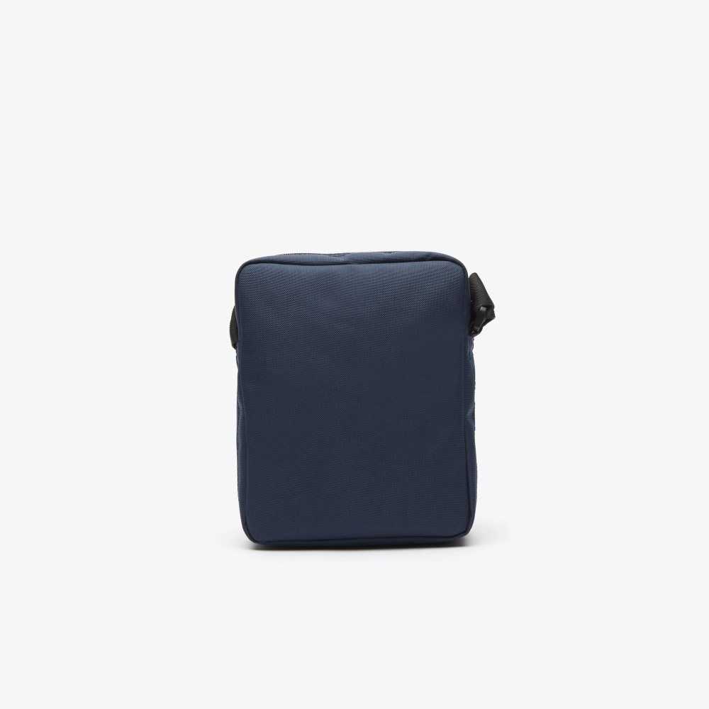 Lacoste Recycled Fiber Shoulder Marinblå | AQXOW-9243