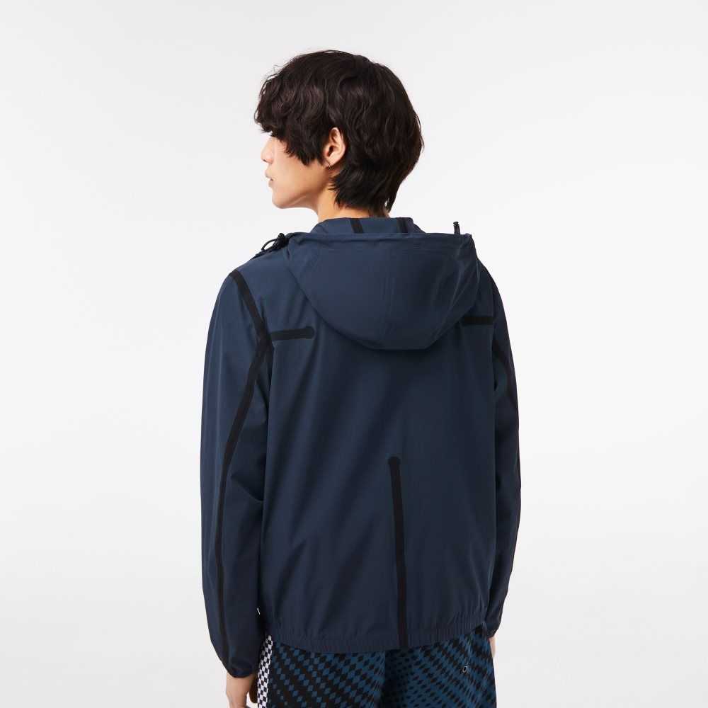 Lacoste Recycled Polyamide Korta Track Blå | FSXUQ-3547