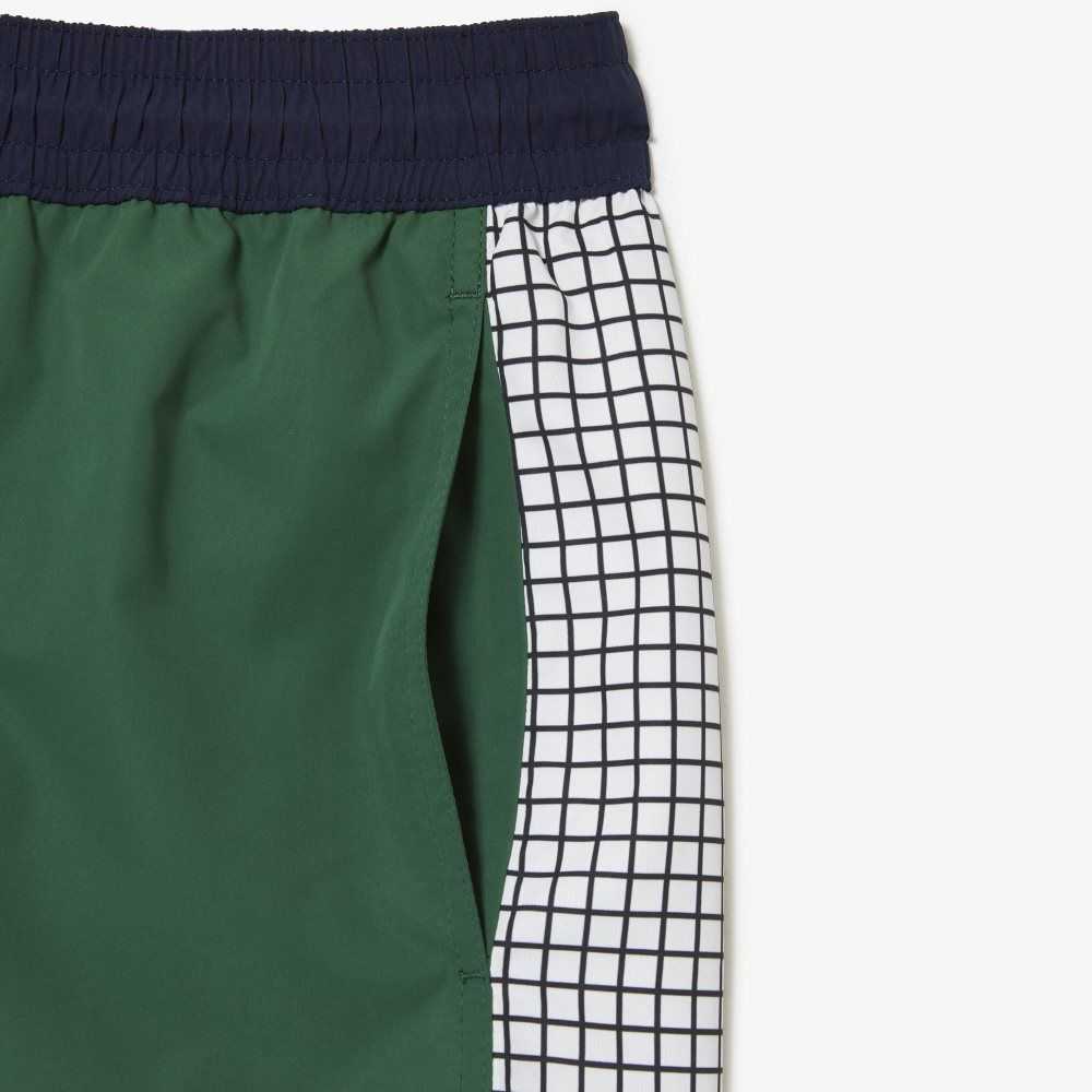 Lacoste Recycled Polyester Colorblock Marinblå Blå Gröna Vita | CEFIX-4687