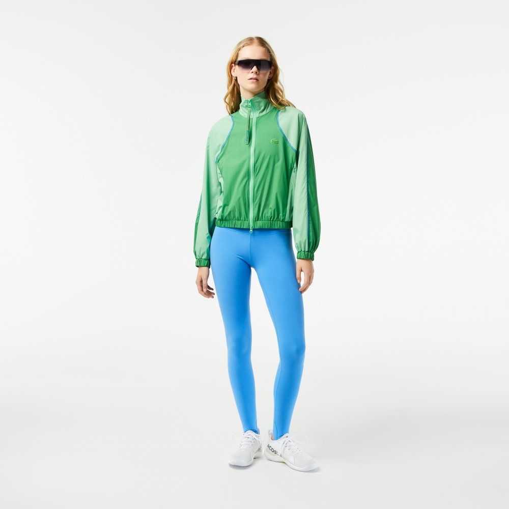 Lacoste Recycled Polyester Tapered Leggings Blå | KHSBE-6183