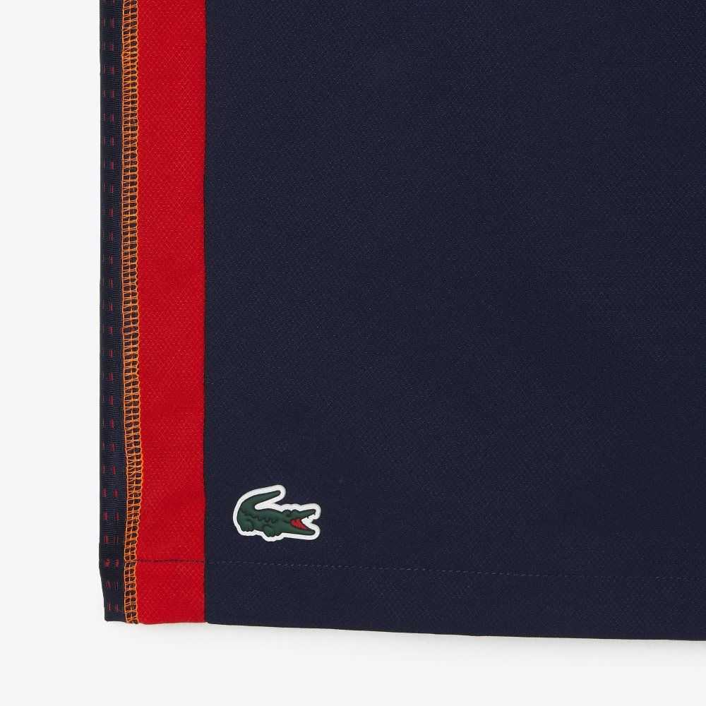 Lacoste Recycled Polyester Tennis Marinblå Blå Röda Orange | WXCMB-4132