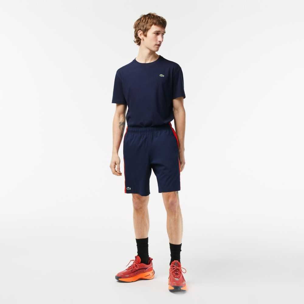 Lacoste Recycled Polyester Tennis Marinblå Blå Röda Orange | WXCMB-4132