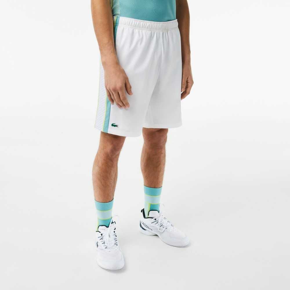 Lacoste Recycled Polyester Tennis Vita Gröna Gula | ETXPF-4592