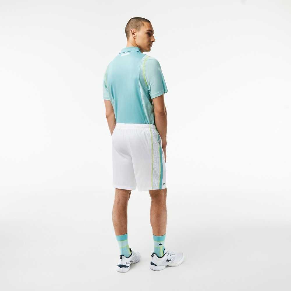 Lacoste Recycled Polyester Tennis Vita Gröna Gula | ETXPF-4592