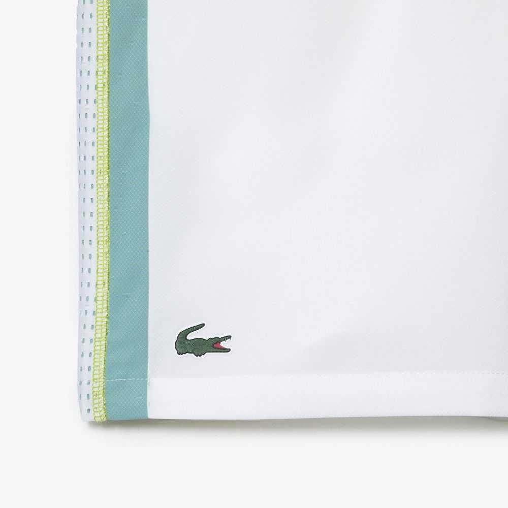 Lacoste Recycled Polyester Tennis Vita Gröna Gula | ETXPF-4592