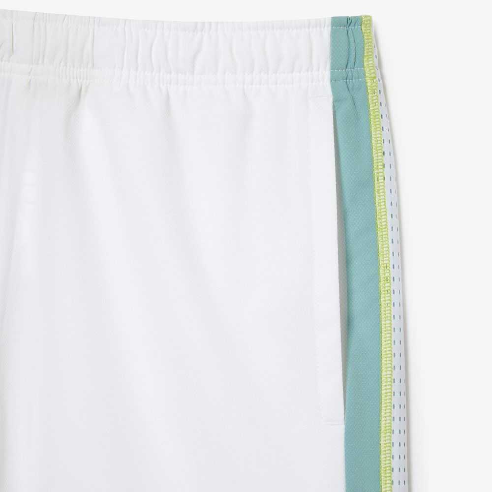 Lacoste Recycled Polyester Tennis Vita Gröna Gula | ETXPF-4592