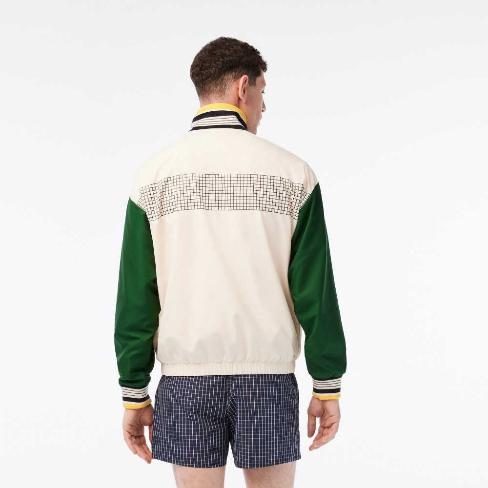 Lacoste Recycled Polyester Track Vita Gröna | ETMFH-9836