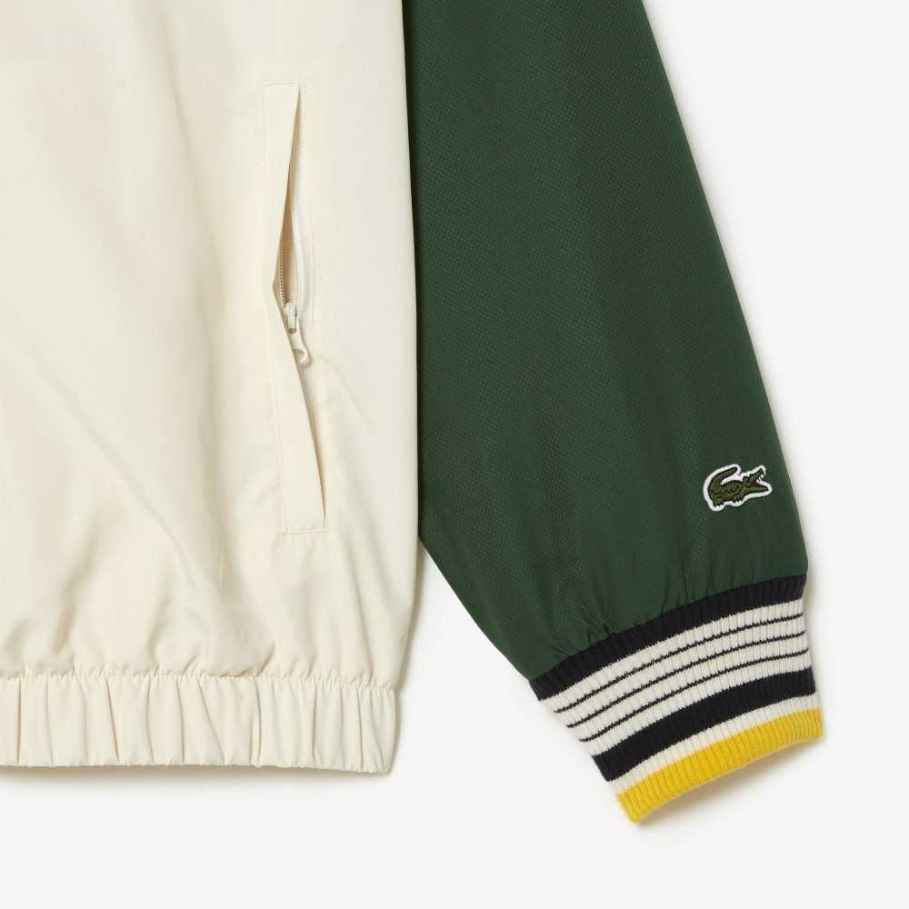 Lacoste Recycled Polyester Track Vita Gröna | ETMFH-9836