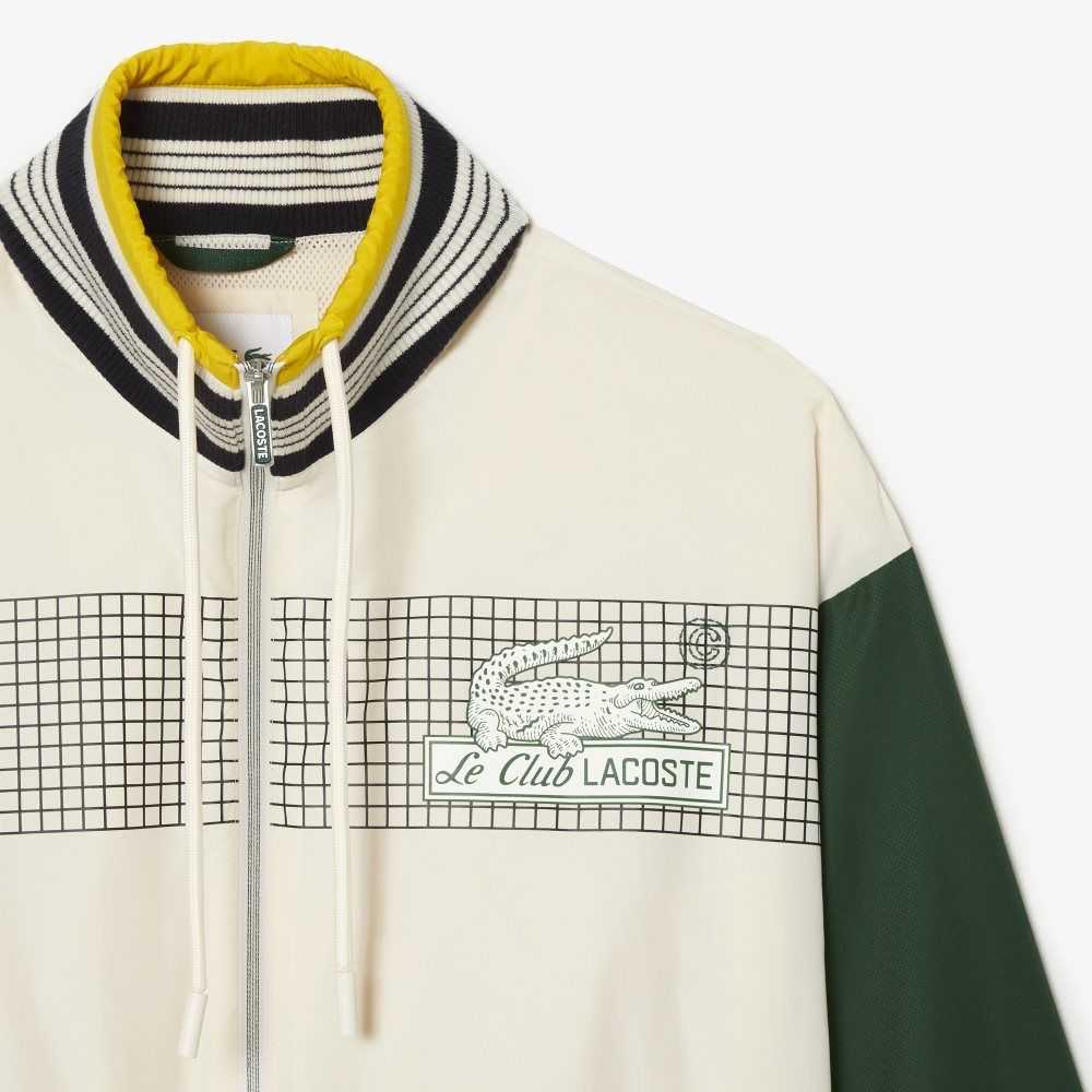 Lacoste Recycled Polyester Track Vita Gröna | ETMFH-9836