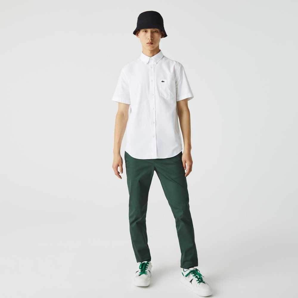 Lacoste Regular Fit Bomull Vita | XEJVB-2376