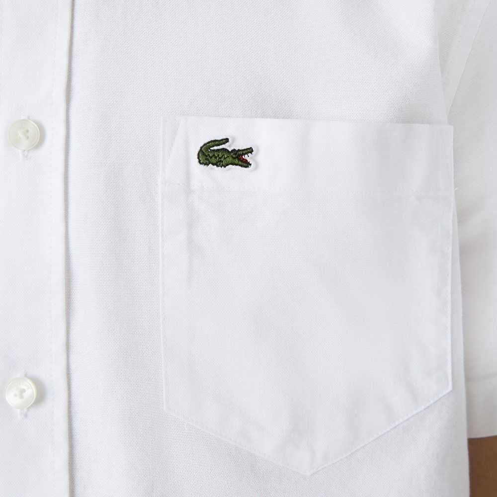 Lacoste Regular Fit Bomull Vita | XEJVB-2376