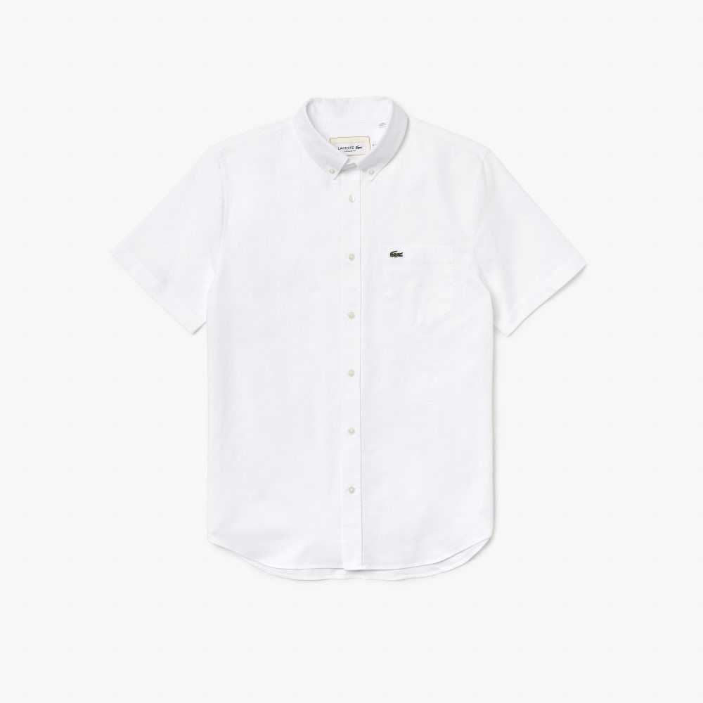 Lacoste Regular Fit Bomull Vita | XEJVB-2376