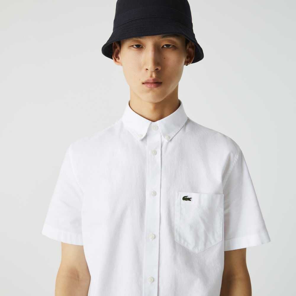 Lacoste Regular Fit Bomull Vita | XEJVB-2376