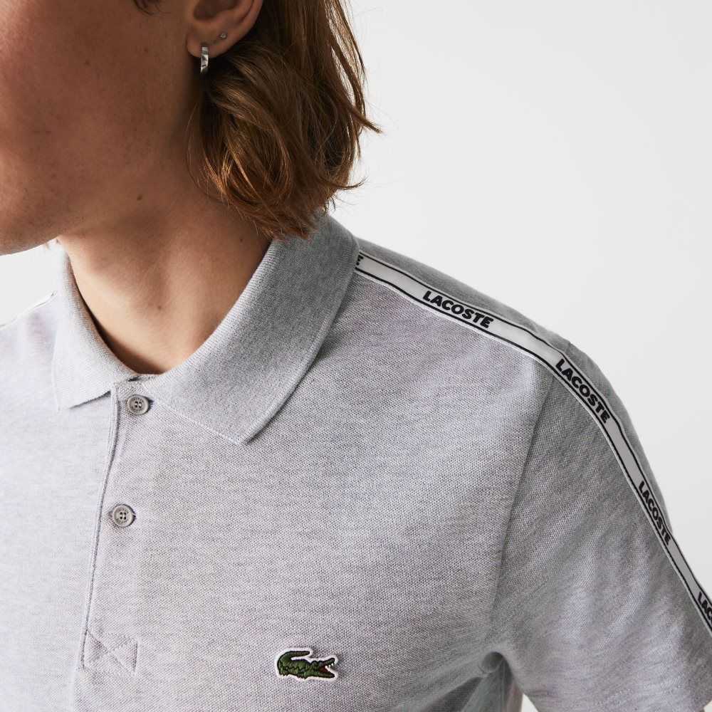 Lacoste Regular Fit Branded Bands Stretch Bomull Grå | CPNBR-2371