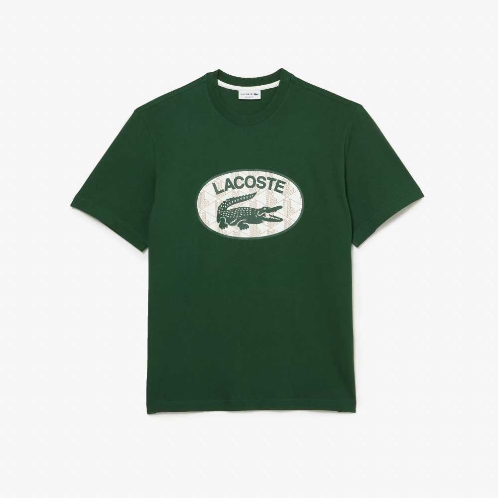 Lacoste Regular Fit Branded Monogram Print Gröna | NLSUQ-3284