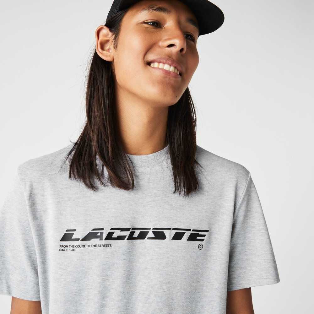 Lacoste Regular Fit Branded Pique Grå | BFOAJ-0732