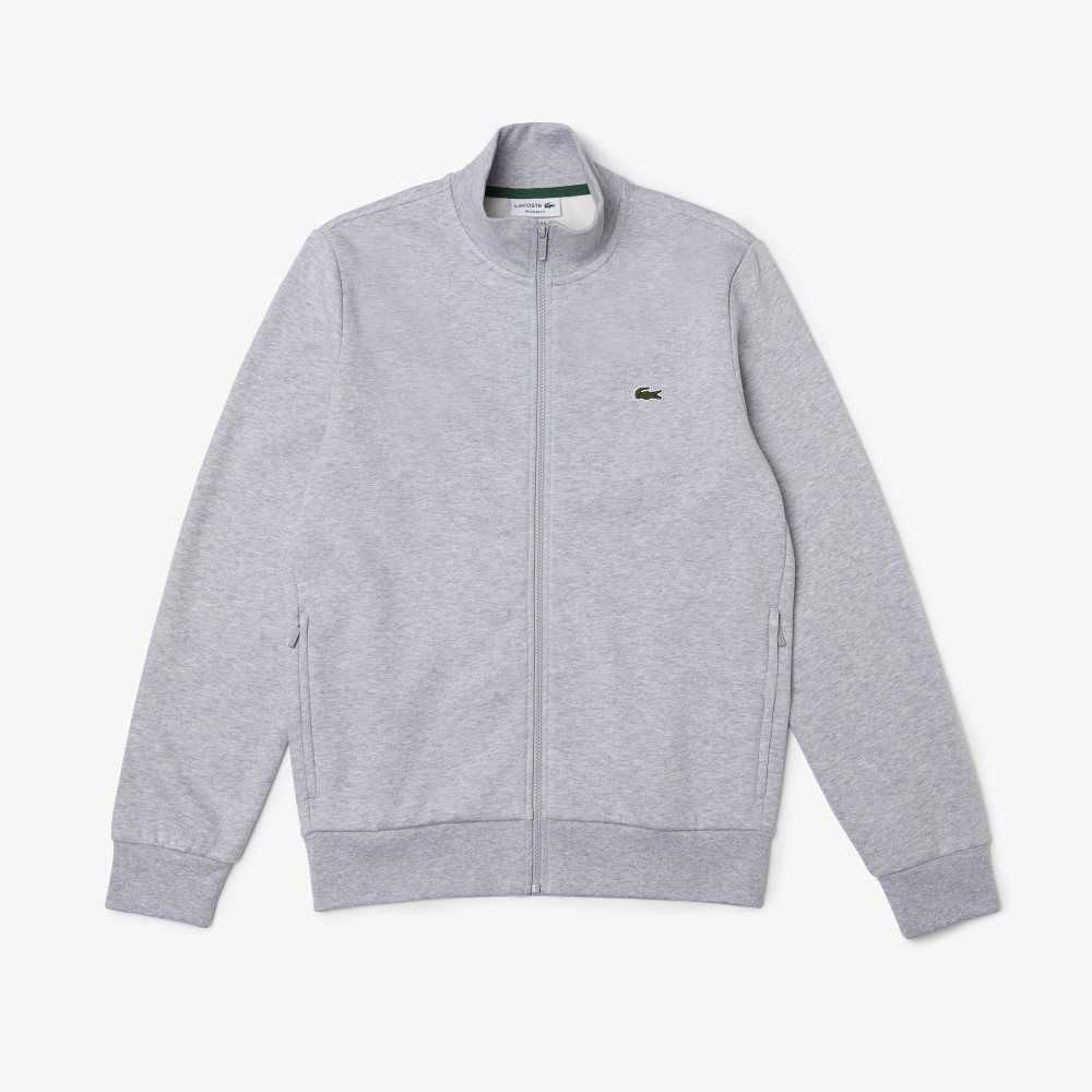 Lacoste Regular Fit Brushed Fleece Zippered Grå | FJKHG-5729