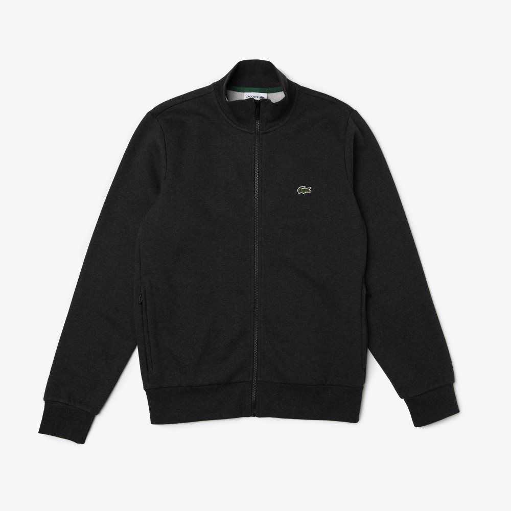 Lacoste Regular Fit Brushed Fleece Zippered Grå | SXARI-0654