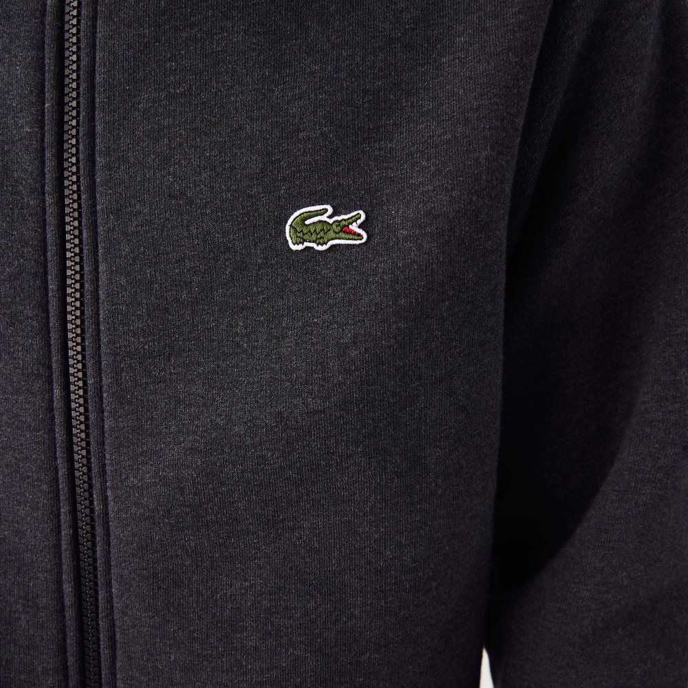 Lacoste Regular Fit Brushed Fleece Zippered Grå | SXARI-0654