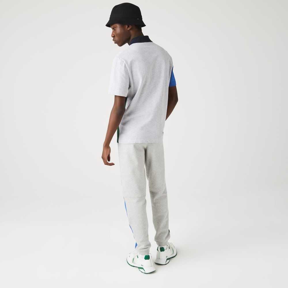 Lacoste Regular Fit Colorblock Stretch Bomull Grå Blå Gröna Marinblå Blå | ZKRMN-7502