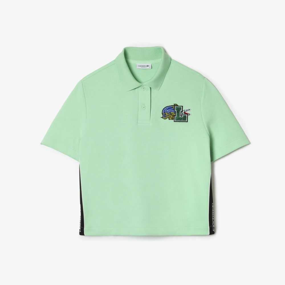 Lacoste Regular Fit Comic Badge Ljusgröna | OXFUD-7824