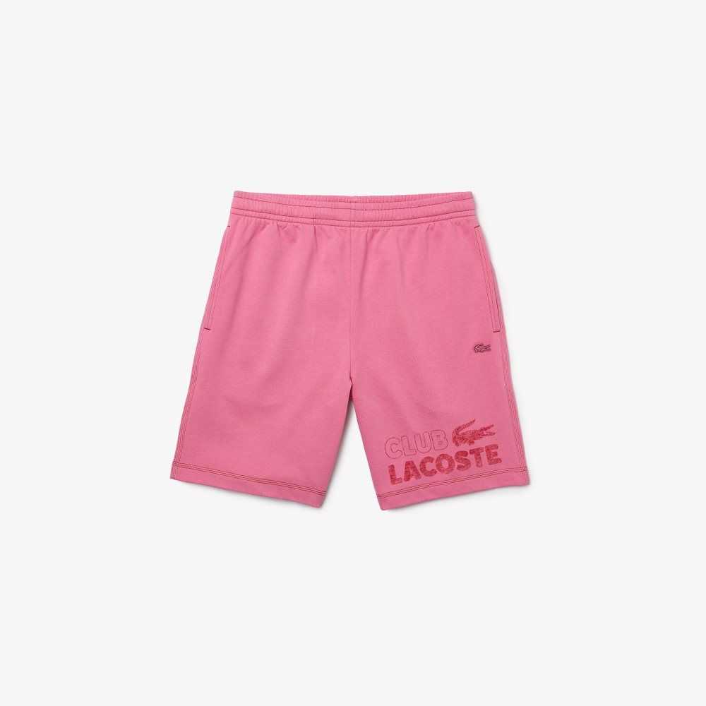 Lacoste Regular Fit Contrast Branding Fleece Rosa | RXQWD-1584