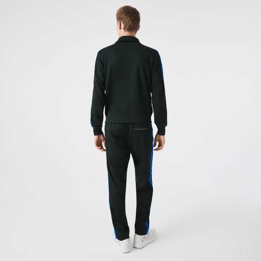 Lacoste Regular Fit High-Neck Pique Zip Gröna | IFLSU-5317