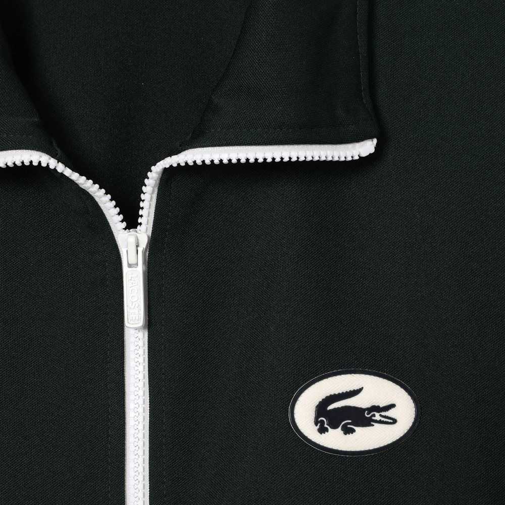 Lacoste Regular Fit High-Neck Pique Zip Gröna | IFLSU-5317