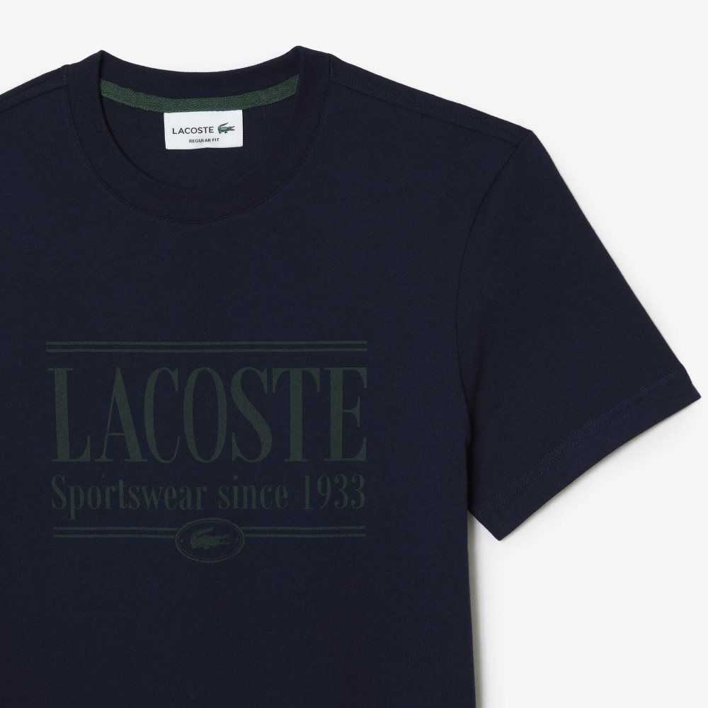 Lacoste Regular Fit Jersey Marinblå Blå | FZBVD-7368