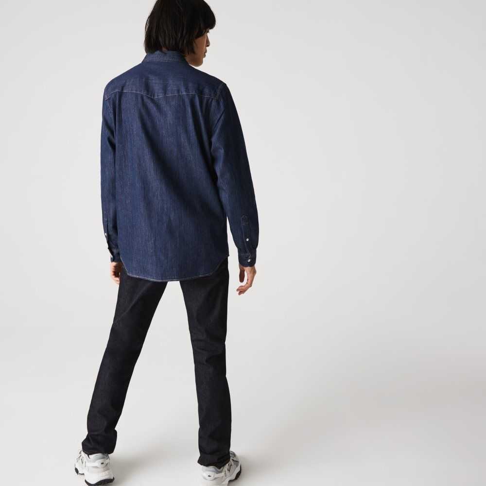 Lacoste Regular Fit Lätta Organic Bomull Denim Grå | TSPGH-8241