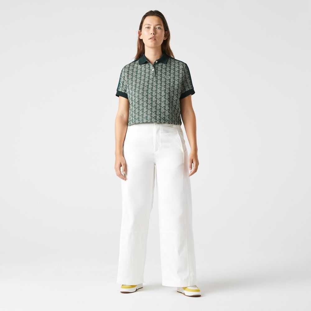 Lacoste Regular Fit Monogram Print Gröna Beige | GVFWT-3678