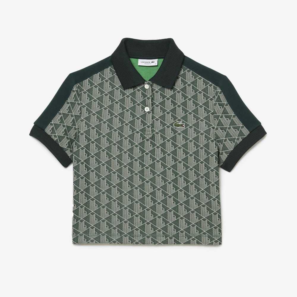 Lacoste Regular Fit Monogram Print Gröna Beige | GVFWT-3678