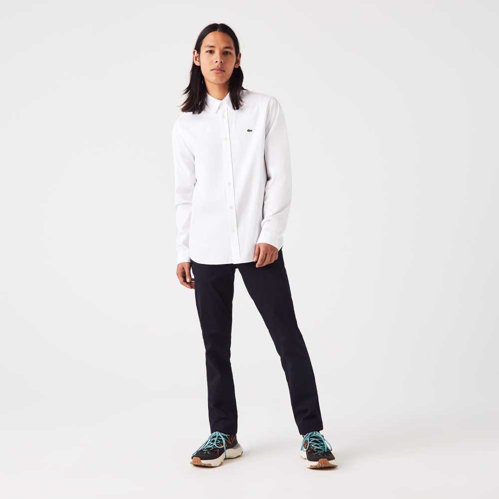 Lacoste Regular Fit Premium Bomull Vita | AYZPH-4932