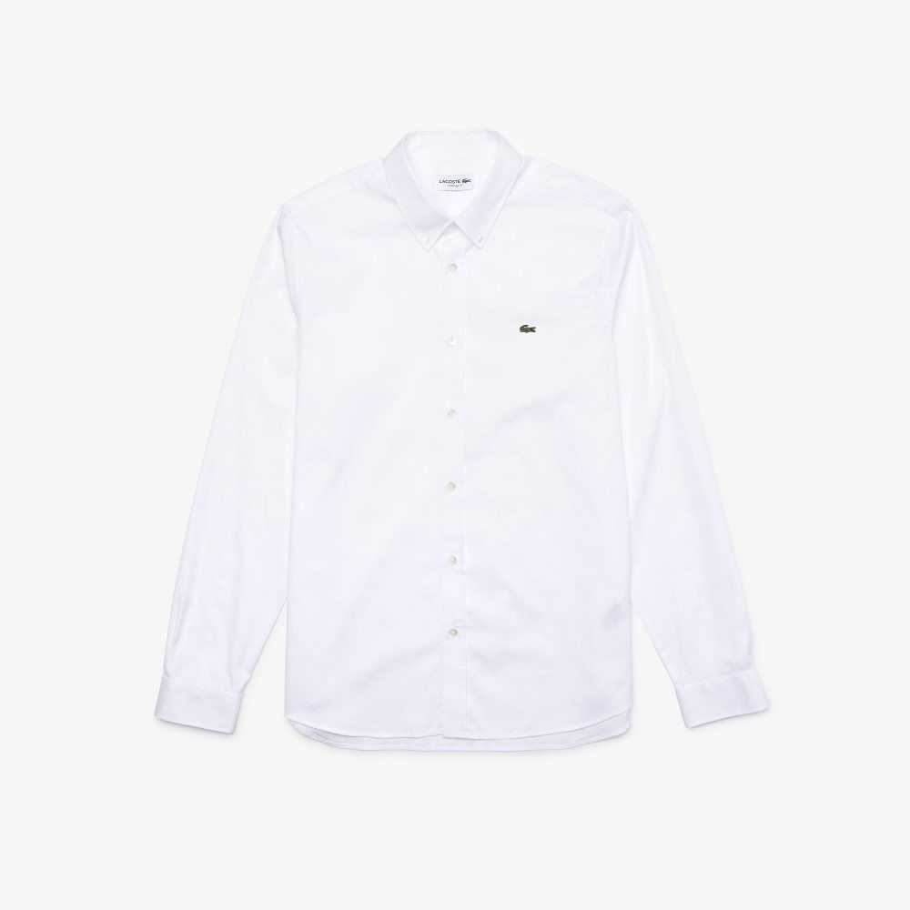 Lacoste Regular Fit Premium Bomull Vita | AYZPH-4932