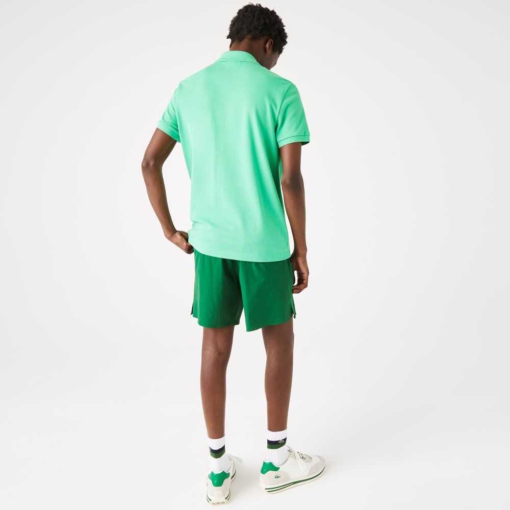 Lacoste Regular Fit Signature Bomull Pique Gröna | WKTDA-6193