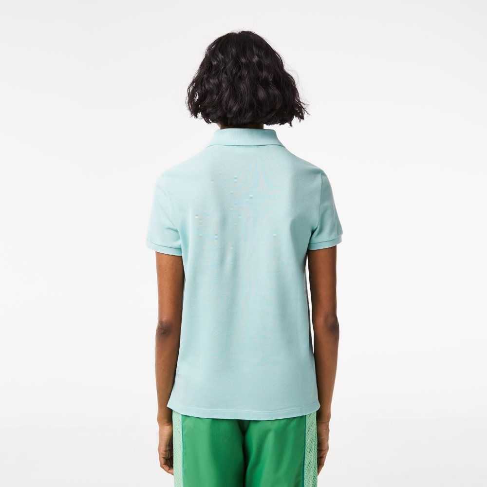 Lacoste Regular Fit Soft Bomull Petit Pique Mintgröna | LRUFG-6243