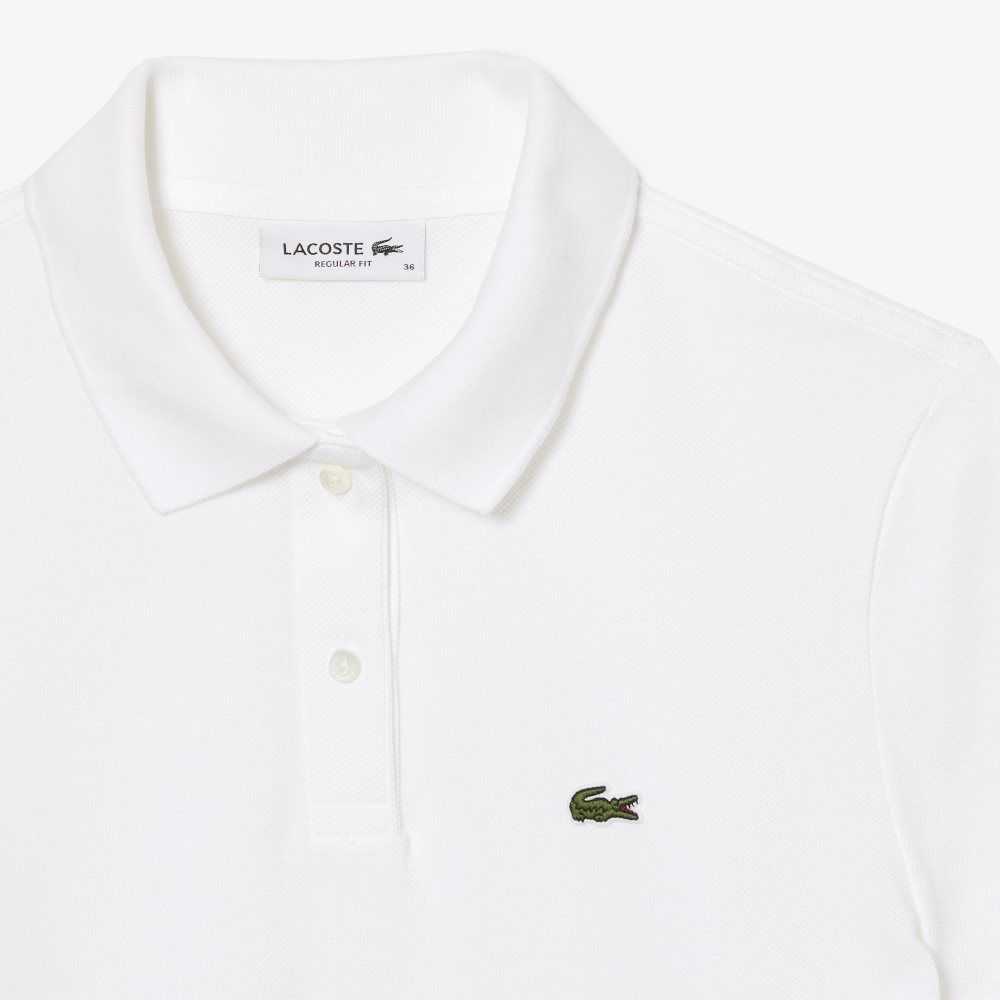 Lacoste Regular Fit Soft Bomull Petit Pique Vita | TIQLK-2084