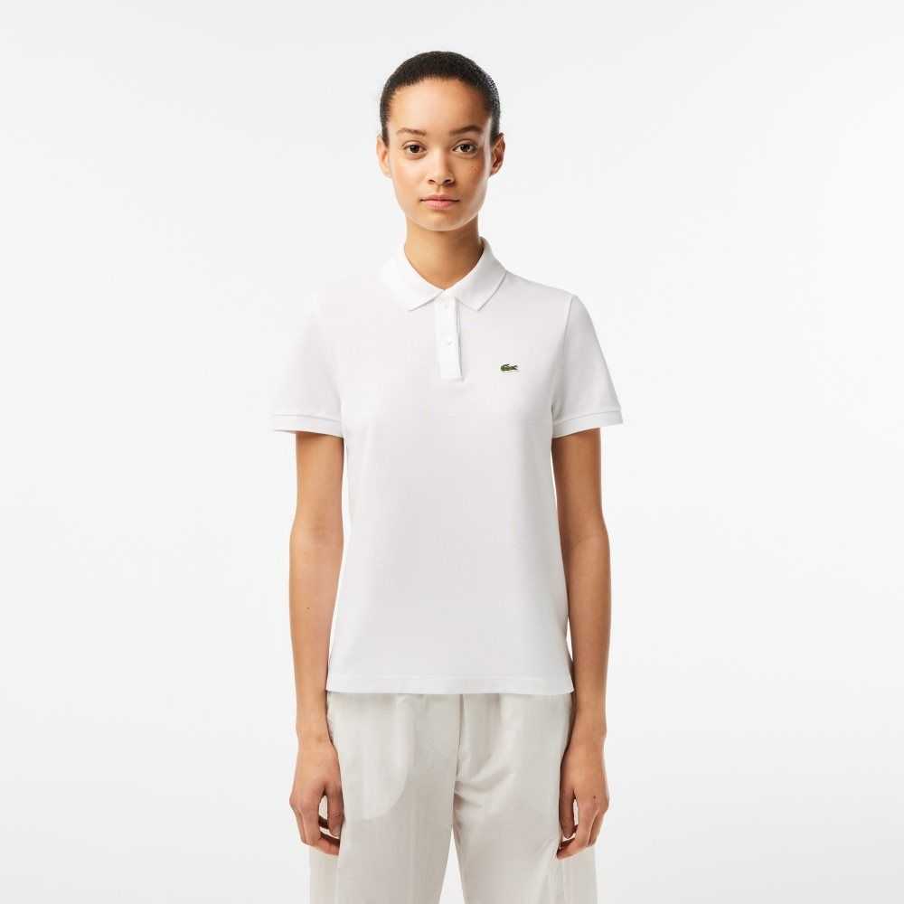 Lacoste Regular Fit Soft Bomull Petit Pique Vita | TIQLK-2084