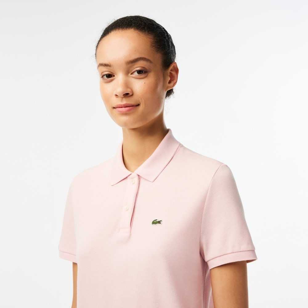 Lacoste Regular Fit Soft Bomull Petit Pique Ljusrosa | WUQIA-9764