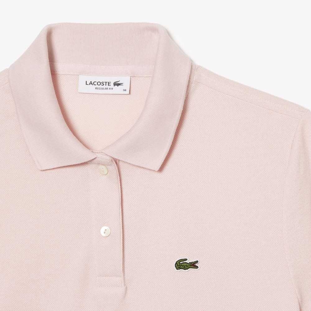 Lacoste Regular Fit Soft Bomull Petit Pique Ljusrosa | WUQIA-9764