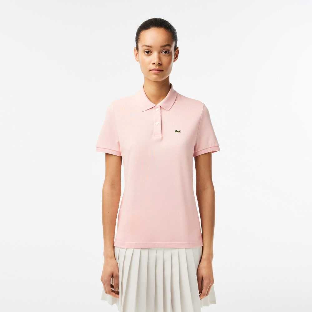 Lacoste Regular Fit Soft Bomull Petit Pique Ljusrosa | WUQIA-9764