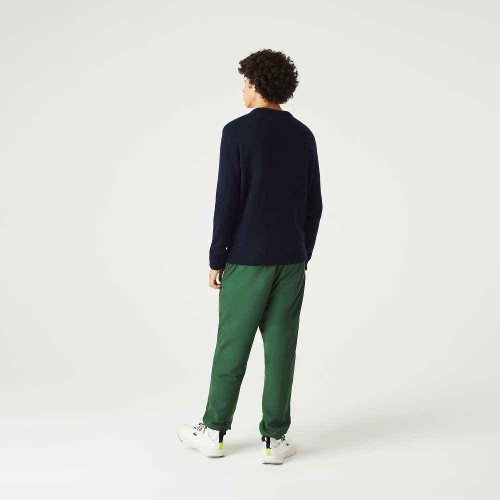 Lacoste Regular Fit Speckled Print Ull Jersey Marinblå Blå | TWHJK-5948