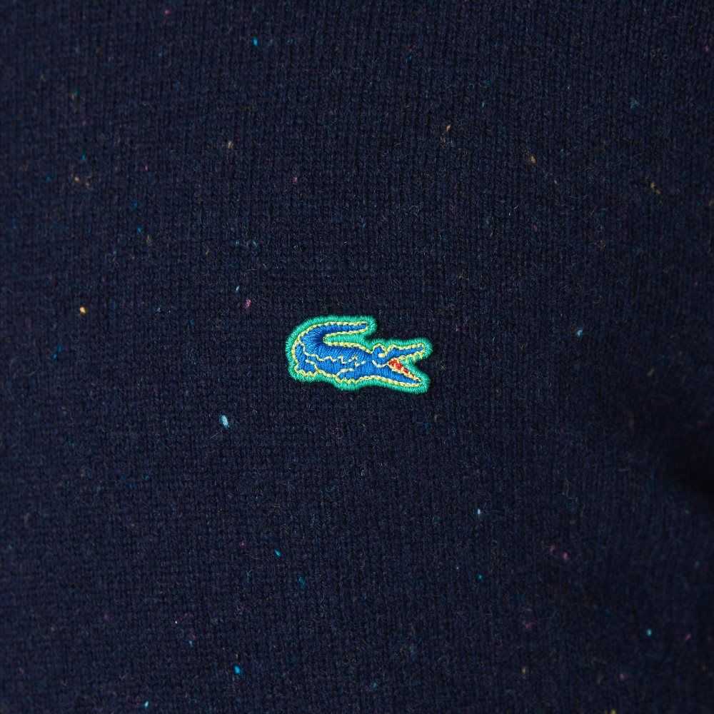 Lacoste Regular Fit Speckled Print Ull Jersey Marinblå Blå | TWHJK-5948