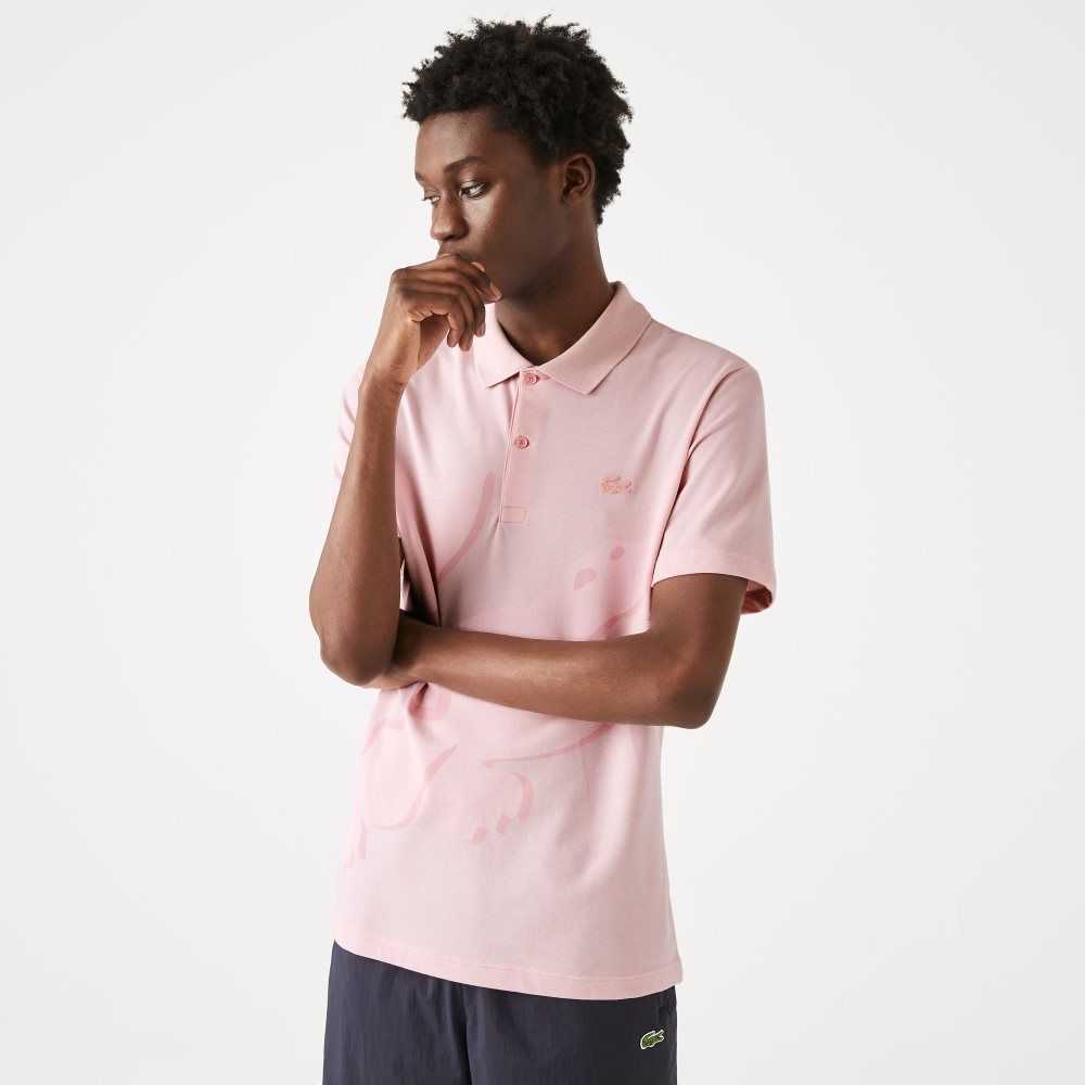 Lacoste Regular Fit Stretch Organic Bomull Rosa | FXTCN-3627