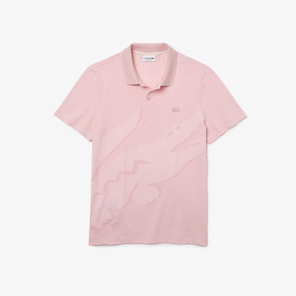 Lacoste Regular Fit Stretch Organic Bomull Rosa | FXTCN-3627