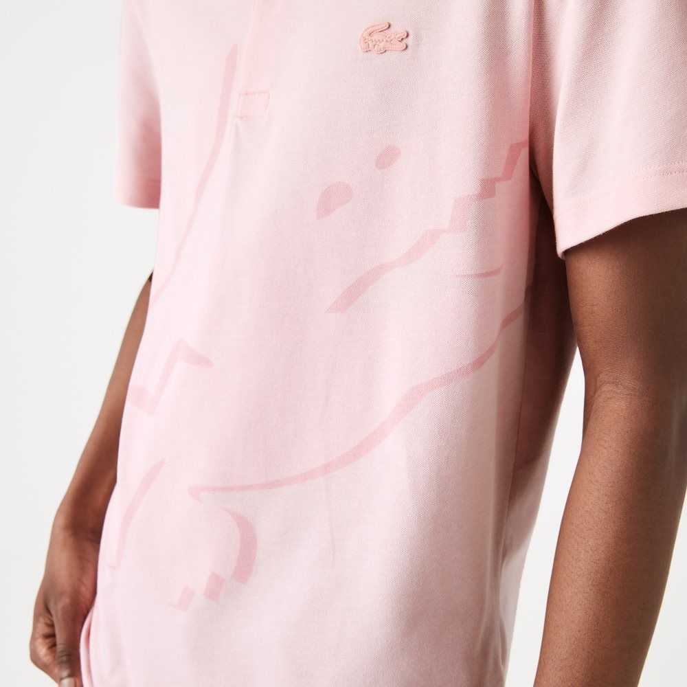 Lacoste Regular Fit Stretch Organic Bomull Rosa | FXTCN-3627