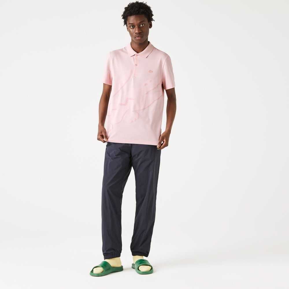 Lacoste Regular Fit Stretch Organic Bomull Rosa | FXTCN-3627