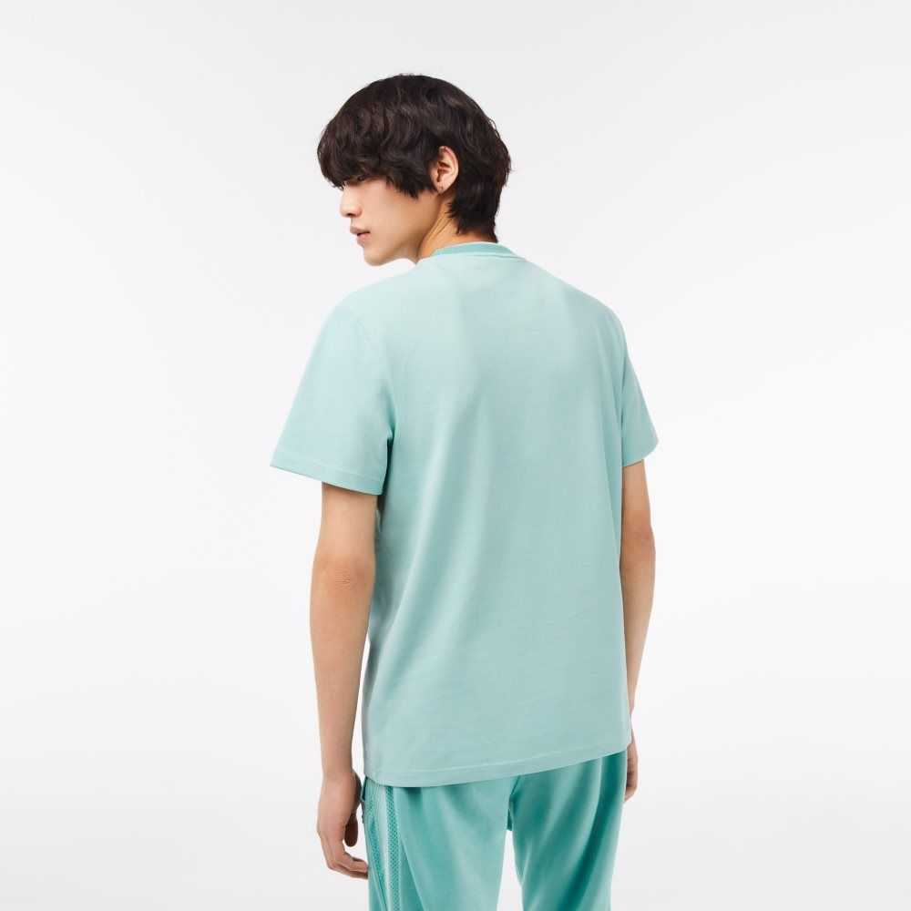 Lacoste Regular Fit Stretch Pique Ljusgröna Gröna | IEAGD-4136