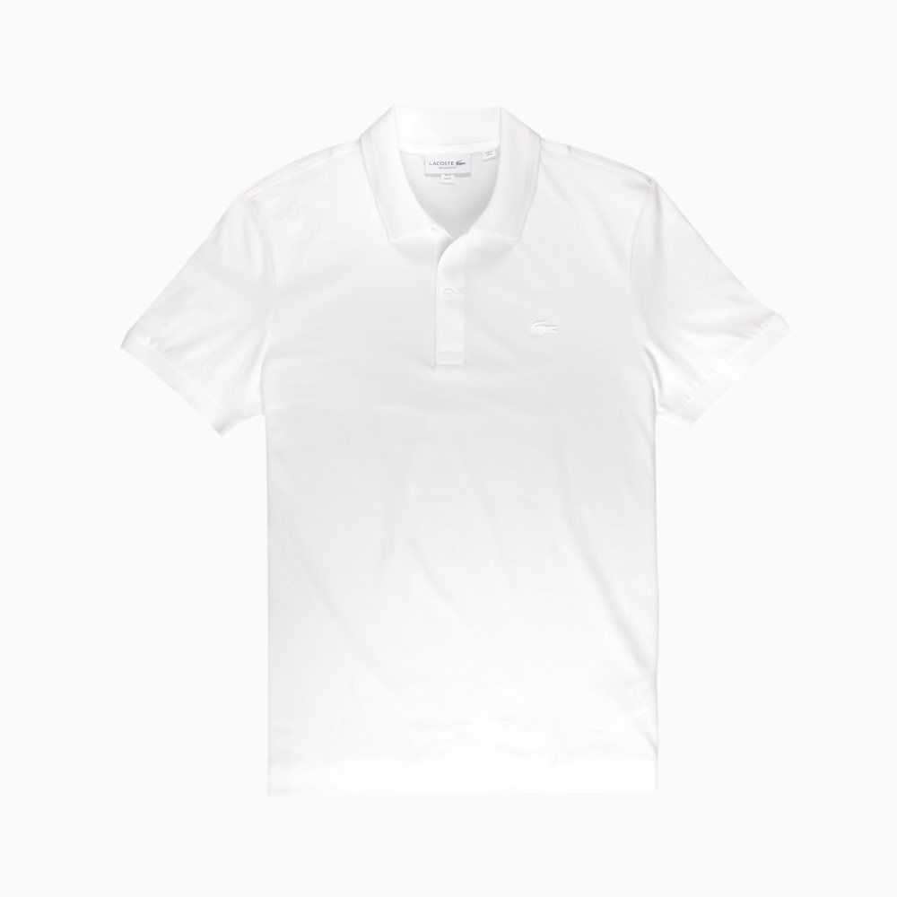 Lacoste Regular Fit Supple Bomull Vita | MTWVL-8512