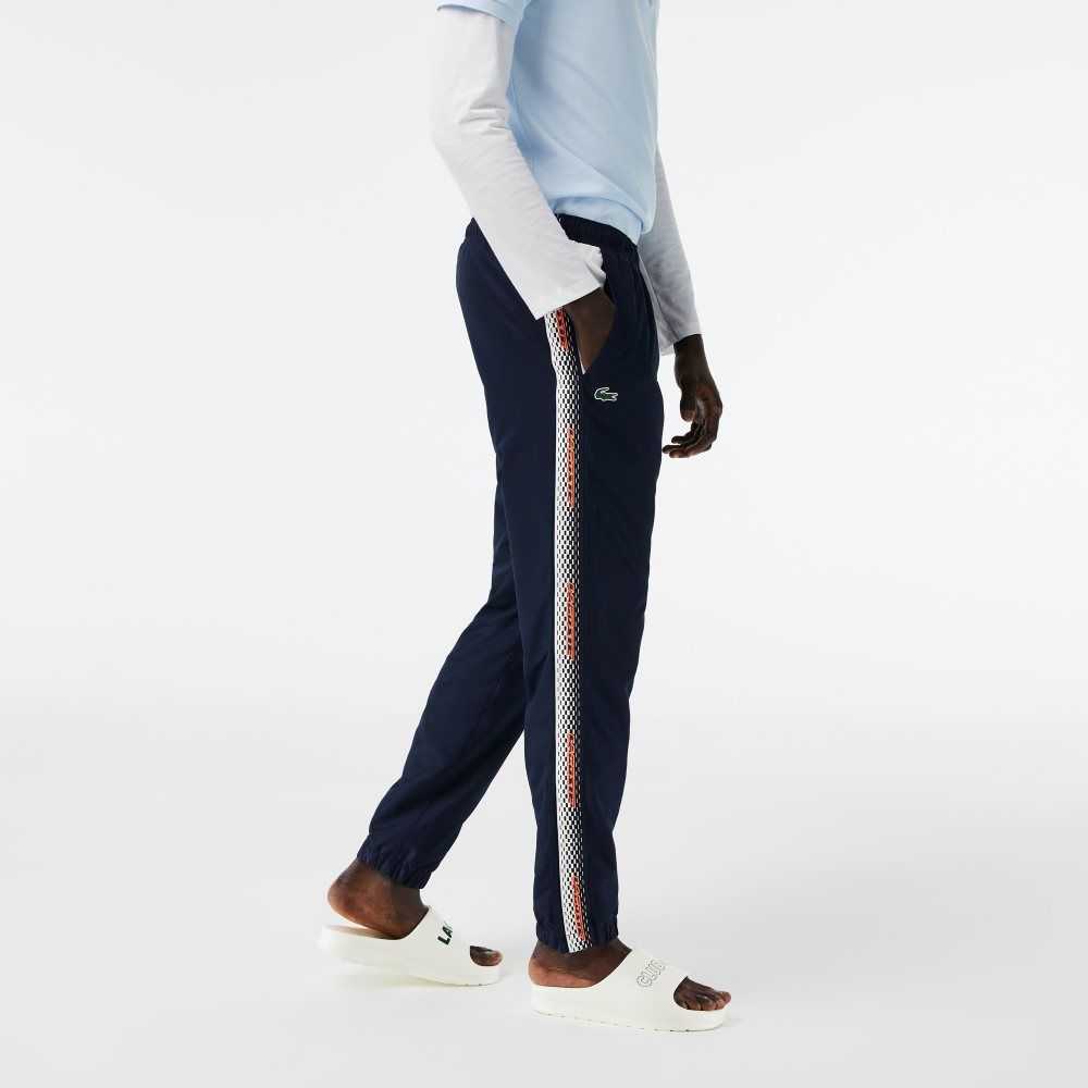 Lacoste Regular Fit Track Pants Marinblå Blå Vita | GCLXB-8297